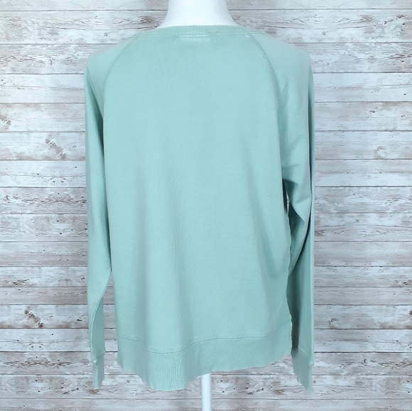 Style & Co Sweatshirt Mint Green Medallion J - Picture 3 of 6